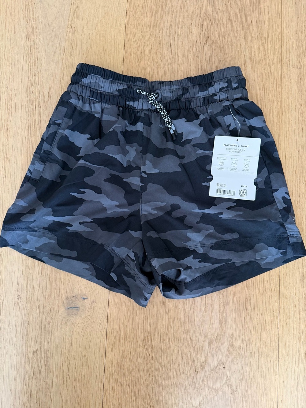 Athleta Girl Athletic Shorts in Black and Gray